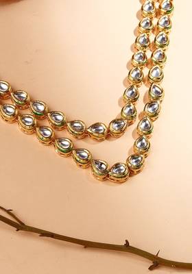 2 Layered Necklace Set with Long Earrings 4