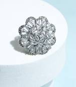 American Diamond Silver Ring