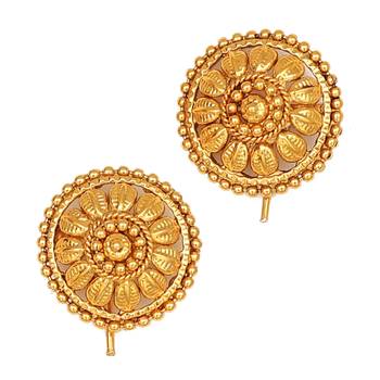Fine antique gold necklace set with leaf motif 4