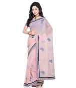 Exclusive Super Net Pure Cotton Saree Blouse Set Deepawali Gift 213