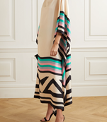 Casual Wear Calf Length Satin Silk Kaftan For Women