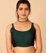 Green Satin Readymade Blouse