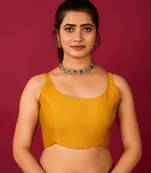 Mustard Satin Readymade Blouse