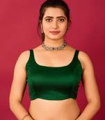 Green Satin Readymade Blouse