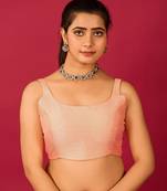 Peach Satin Readymade Blouse