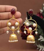 Maroon color amrapali earrings