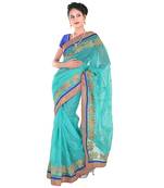 Allover Golden Karachi Lotus Design Supernet Saree Deepawali Special Gift 265