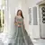 Green Heavy Embroidery Net Semi Stitch A Line Lehenga With Blouse