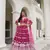 GLAMOROUS DARK PINK BUTTERFLY NET WITH THREAD AND SEQUENCE EMBROIDERED WORK FANCY LACE LEHENGA CHOLI FOR WEDDING