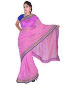 Famous Karachi Embroidery Designer Supernet Saree Diwali Special Gift 267