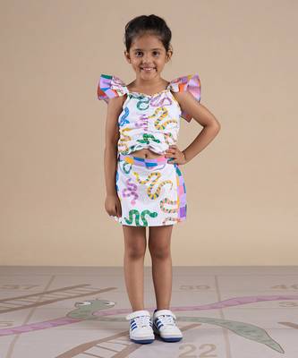 Multicolor cotton printed  co-ord set 1