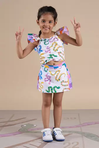 Multicolor cotton printed  co-ord set