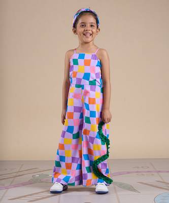 Multicolor cotton printed jumpsuit 1