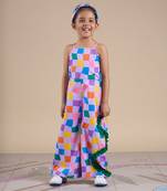 Multicolor cotton printed jumpsuit