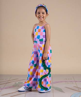 Multicolor cotton printed jumpsuit 2