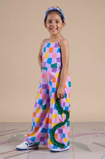 Multicolor cotton printed jumpsuit