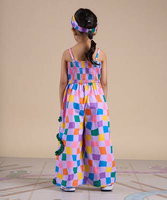 Multicolor cotton printed jumpsuit 3