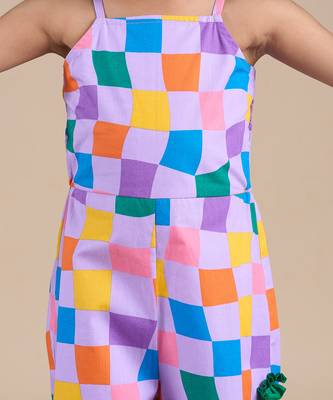 Multicolor cotton printed jumpsuit 4