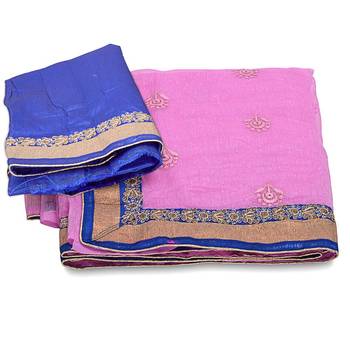 Famous Karachi Embroidery Designer Supernet Saree Diwali Special Gift 267 4