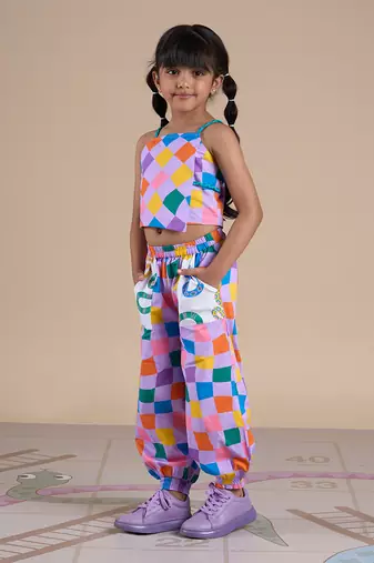 Multicolor cotton printed co-ord set