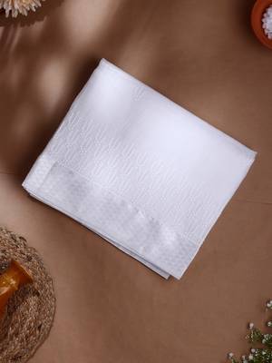 white chanderi Saree with  blouse 3