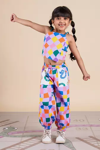 Multicolor cotton printed co-ord set