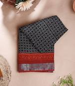 black pure linen saree With  blouse