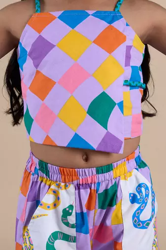 Multicolor cotton printed co-ord set