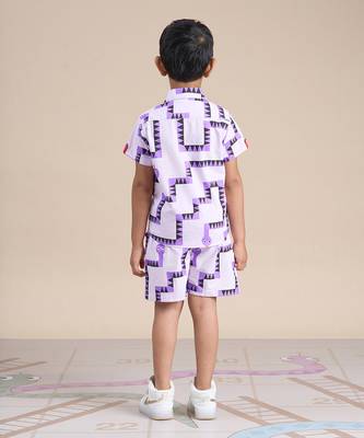 Purple cotton printed co-ord set 4