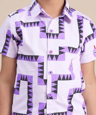 Purple cotton printed co-ord set 5