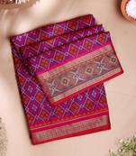 purple artificial patola saree with  blouse
