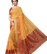 orange cotton silk Saree with  blouse