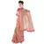 Resham Embroidery Heavy Dupion Border Cream Saree Deepawali Gift 272