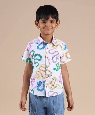 White cotton printed shirt 1