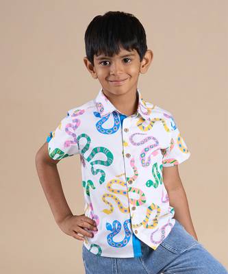White cotton printed shirt 2