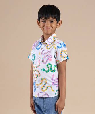 White cotton printed shirt 3