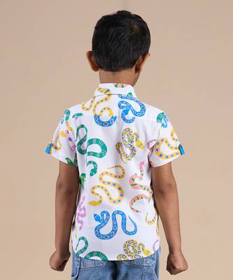 White cotton printed shirt 4