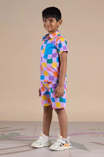 Multicolor cotton printed co-ord set