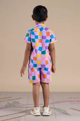 Multicolor cotton printed co-ord set