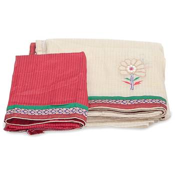 Fancy Resham Boota N Moti Beads Multi Color Saree Diwali Gift 274 4