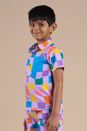 Multicolor cotton printed shirt