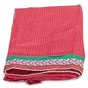 Fancy Resham Boota N Moti Beads Multi Color Saree Diwali Gift 274 5