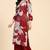Trendmalls  Maroon Chanderi Silk V Neck Embroidery Floral Printed Straight Kurta Palazzo for Women