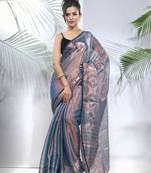 Fabulous Blue Soft Tissue Saree 