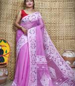 Beautiful Violet All Body Plain Dhakai Jamdani