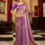 Purple Kandini Silk bland golden border banarasi style saree with Blouse