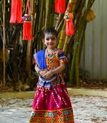 Banjara India Kutchi Work Embroidered Girls Lehenga Choli Set with Dupatta (CC-RSGL) - Pink