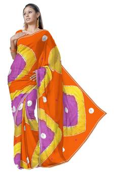 Exclusive Kota Doria Cotton Multicolor Sari Blouse Deepawali Special Gift 163