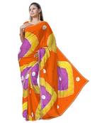 Exclusive Kota Doria Cotton Multicolor Sari Blouse Deepawali Special Gift 163
