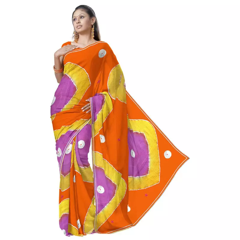 Exclusive Kota Doria Cotton Multicolor Sari Blouse Deepawali Special Gift 163